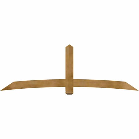 Ekena Millwork Bellingham Rough Sawn Timber Gable Bracket, Western Red Cedar, 108"W x 36"H x 4"D x 6"F, 8/12 Pitch GBW108X36X0406BEL00RWR